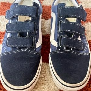 Blue Velcro Vans